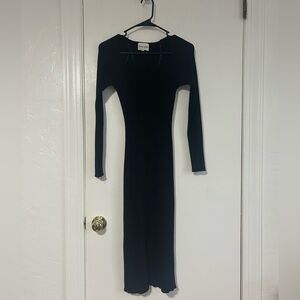 Elegant Black Long Sleeve Dress